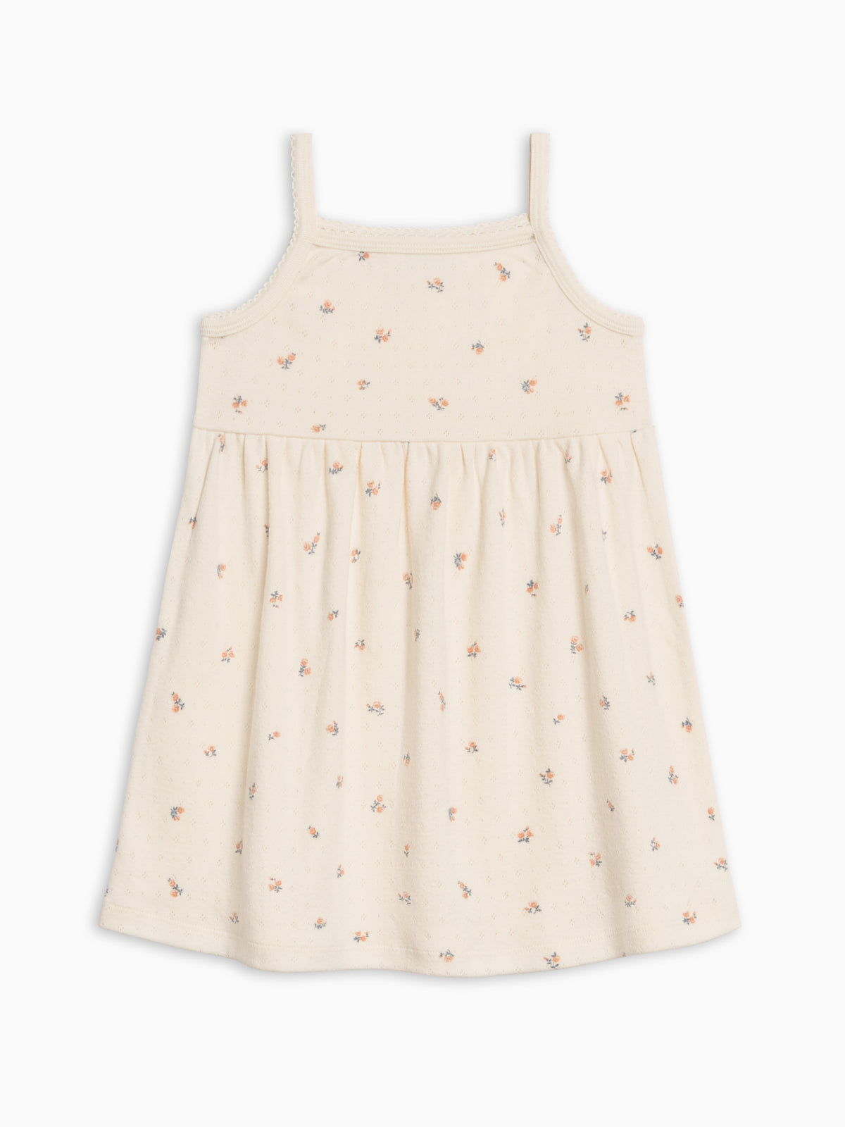 Belle Pointelle Tank Dress - Maris Floral / Ivory + Sea Sale : Kids : Dresses : Tanks KENDI by Colored Organics Belle Pointelle Tank Dress - Maris | Colored Organics®