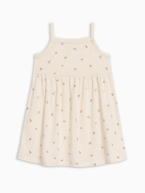 Belle Pointelle Tank Dress - Maris Floral / Ivory + Sea Sale : Kids : Dresses : Tanks KENDI by Colored Organics Belle Pointelle Tank Dress - Maris | Colored Organics®