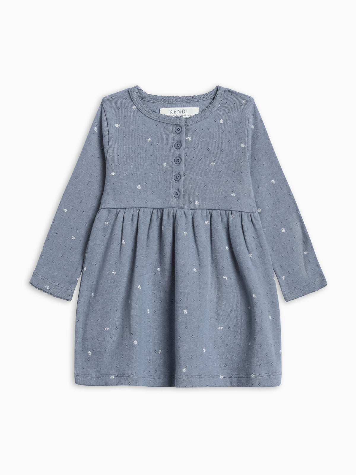 Rita Pointelle Long Sleeve Dress - Fireside  Colored Organics Rita Pointelle Long Sleeve Dress | Colored Organics®