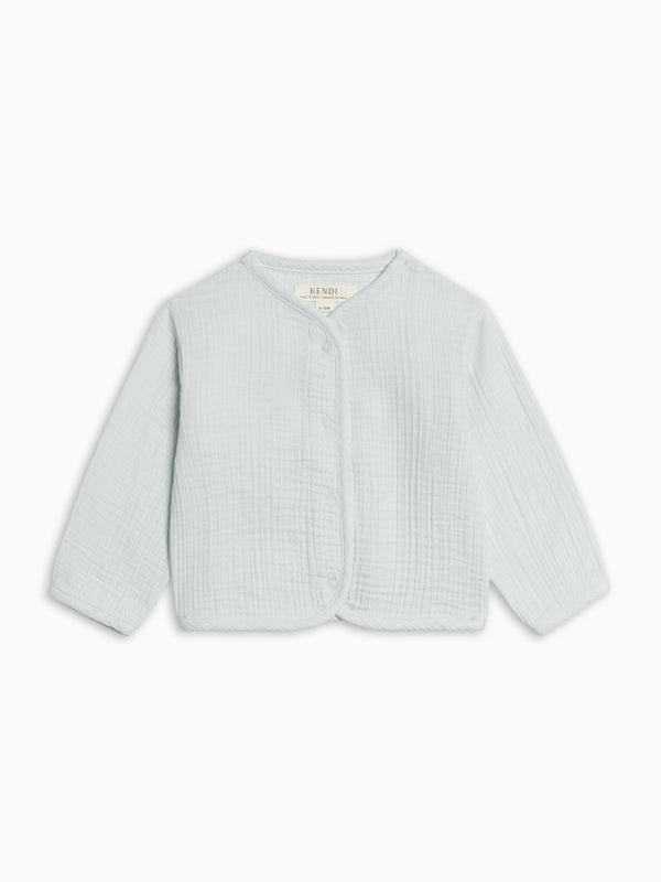 Marley Muslin Jacket - Powder Baby: Tops : Cardigans : Long Sleeves KENDI by Colored Organics Marley Muslin Jacket - Powder for Baby | Colored Organics®