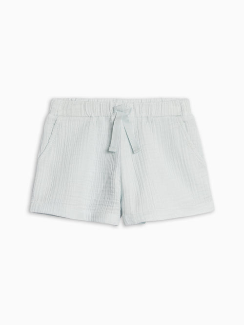Alden Muslin Shorts - Powder Sale : Baby-Kids : Bottoms : Shorts KENDI by Colored Organics Alden Muslin Shorts - Powder for Baby | Colored Organics®