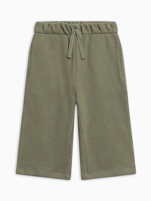Clove Waffle Knit Straight Leg Pants - Fern Baby-Kids : Bottoms : Joggers KENDI by Colored Organics Clove Waffle Knit Straight Leg Pants | Colored Organics®
