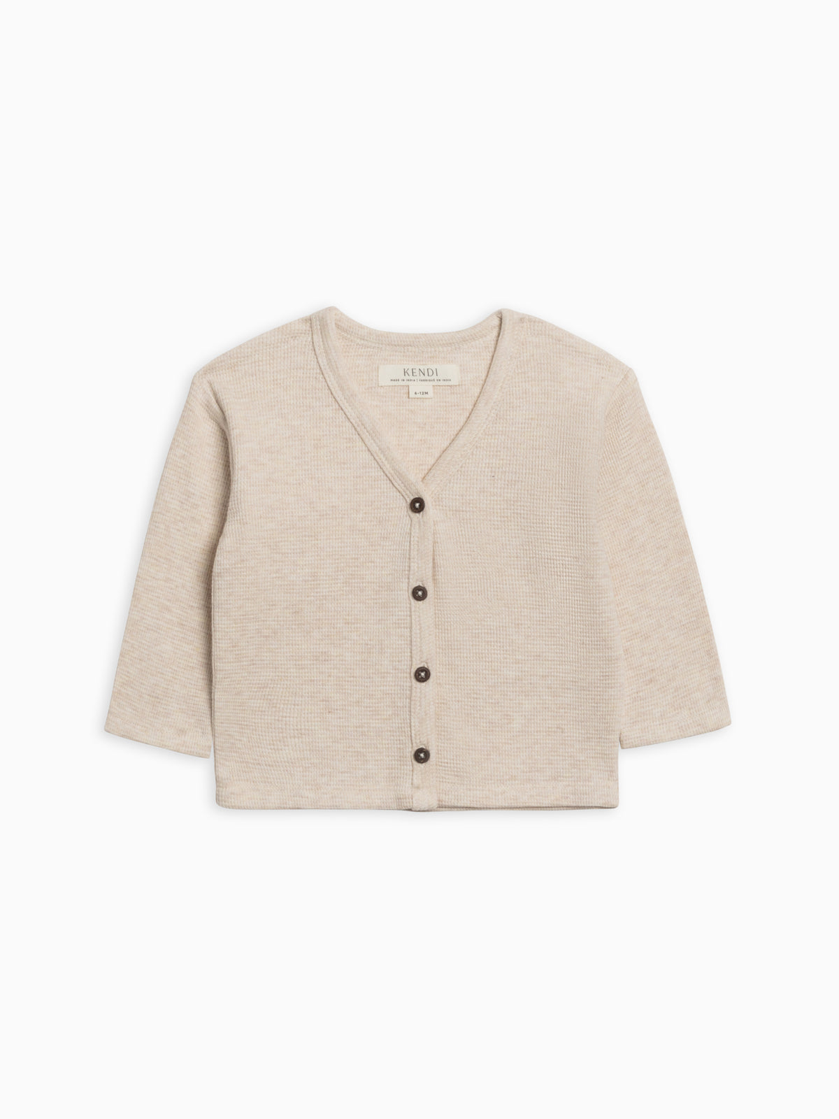 Wells Waffle Knit Button Cardigan Sale : Baby-Kids : Tops : Cardigans : Long Sleeves KENDI by Colored Organics Waffle Knit Baby Button Cardigan, Wells | Colored Organics®
