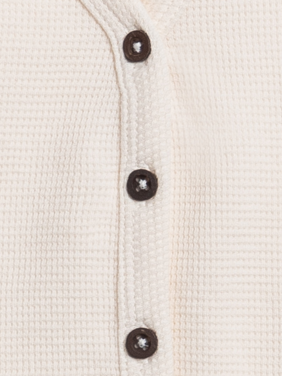 PRE ORDER Wells Waffle Knit Button Cardigan - Ivory Baby-Kids : Tops : Cardigans : Long Sleeves KENDI by Colored Organics Wells Waffle Knit Button Cardigan | Colored Organics®