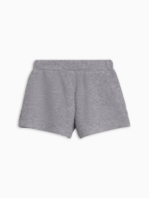 Avery Waffle Shorts - Ashen Baby-Kids : Bottoms : Shorts KENDI by Colored Organics Avery Waffle Shorts - Ashen for Baby | Colored Organics®