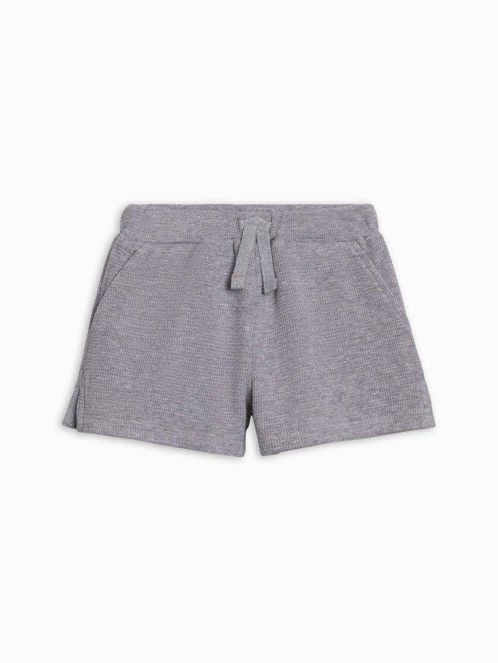 Avery Waffle Shorts - Ashen Baby-Kids : Bottoms : Shorts KENDI by Colored Organics Avery Waffle Shorts - Ashen for Baby | Colored Organics®