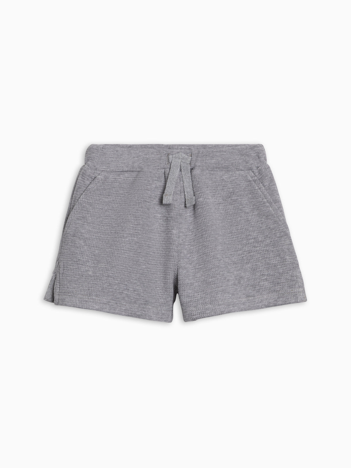 Avery Waffle Shorts - Ashen Baby-Kids : Bottoms : Shorts KENDI by Colored Organics Avery Waffle Shorts - Ashen for Baby | Colored Organics®