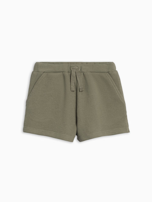 Avery Waffle Shorts - Fern  KENDI by Colored Organics Avery Waffle Shorts - Fern (Organic) | Colored Organics®