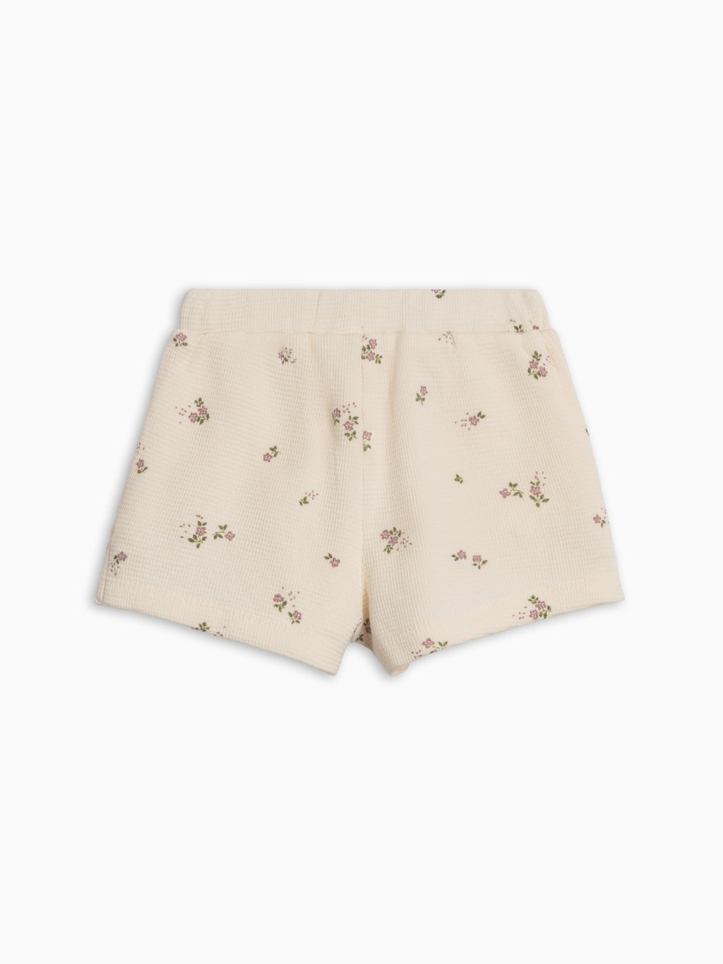 Avery Waffle Shorts - Sylva Floral / Fog + Fern Baby-Kids : Bottoms : Shorts Kendi Avery Waffle Shorts - Sylva Floral / | Colored Organics®