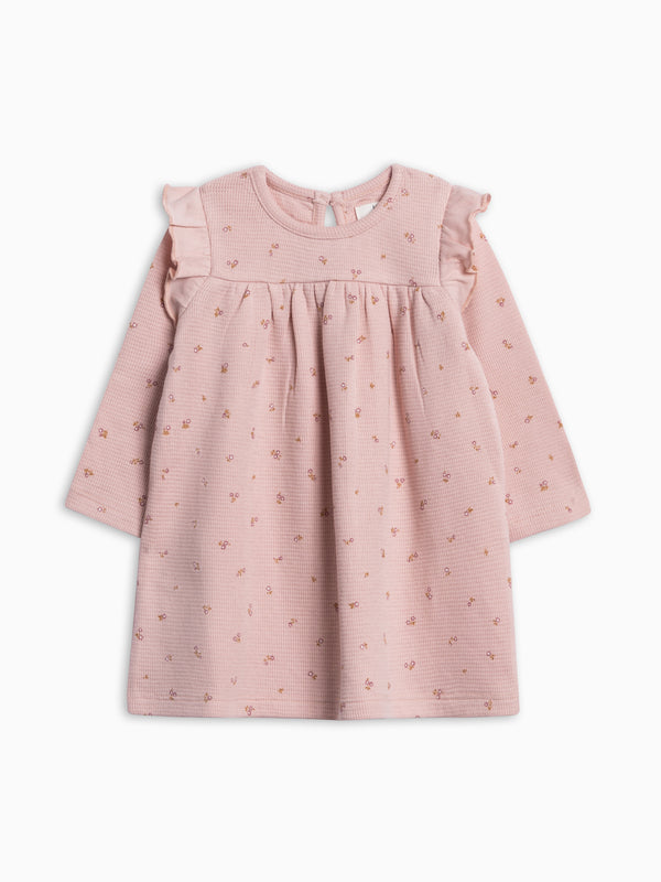 Babette Long Sleeve Waffle Dress - Tilda Floral Baby-Kids : Dresses : Long Sleeves KENDI by Colored Organics Babette Long Sleeve Waffle Dress | Colored Organics®
