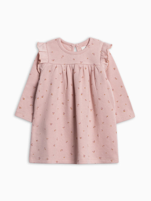 Babette Long Sleeve Waffle Dress - Tilda Floral Baby-Kids : Dresses : Long Sleeves KENDI by Colored Organics Babette Long Sleeve Waffle Dress | Colored Organics®