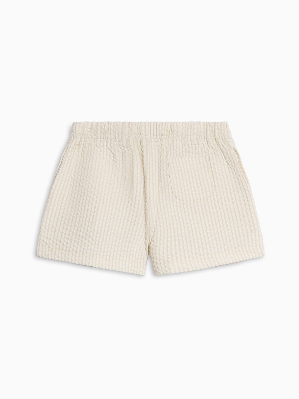 Nixie Seersucker Shorts - Dune Stripe Baby-Kids : Bottoms : Shorts KENDI by Colored Organics Nixie Seersucker Shorts - Dune Stripe | Colored Organics®