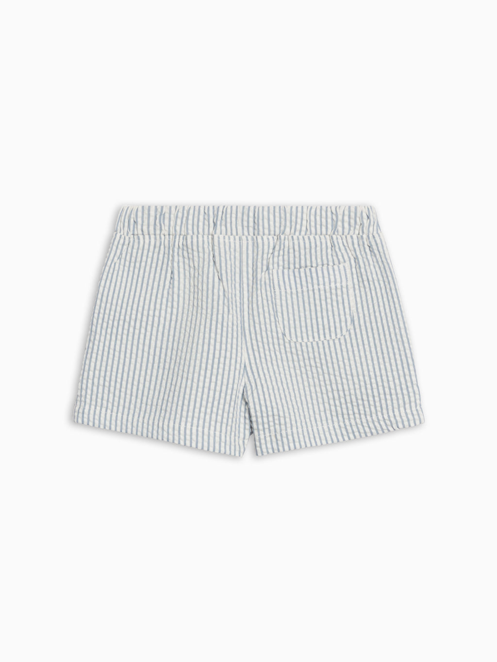 Nixie Seersucker Shorts - Shore Stripe / Sea Baby-Kids : Bottoms : Shorts KENDI by Colored Organics Nixie Seersucker Shorts - Shore Stripe | Colored Organics®