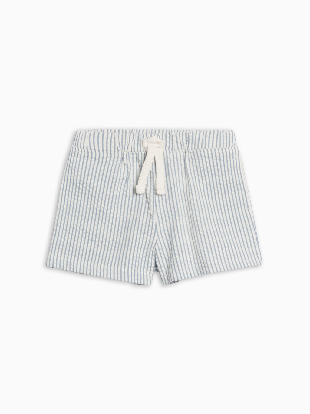 Nixie Seersucker Shorts - Shore Stripe / Sea Baby-Kids : Bottoms : Shorts KENDI by Colored Organics Nixie Seersucker Shorts - Shore Stripe | Colored Organics®