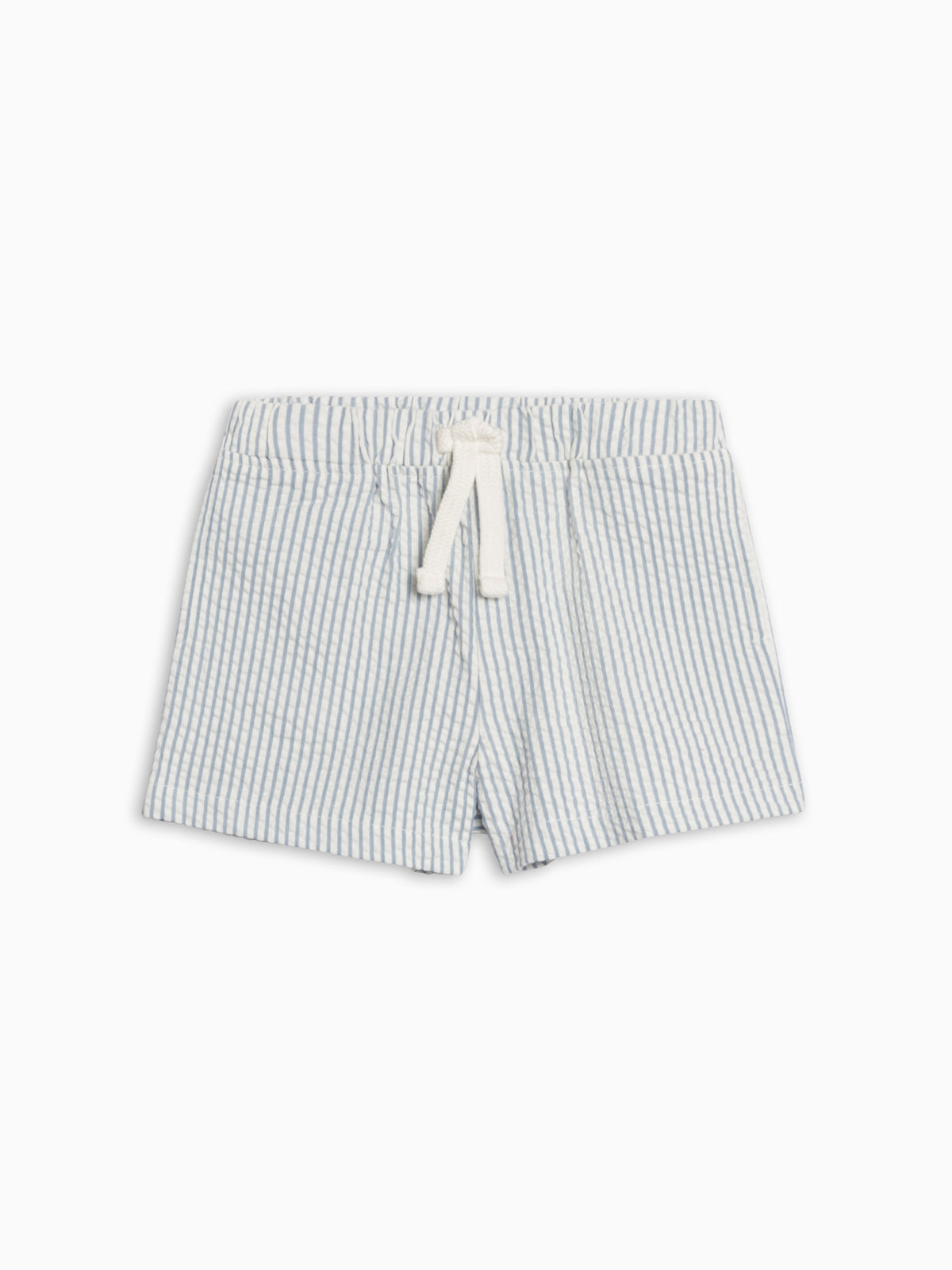 Nixie Seersucker Shorts - Shore Stripe / Sea Baby-Kids : Bottoms : Shorts KENDI by Colored Organics Nixie Seersucker Shorts - Shore Stripe | Colored Organics®