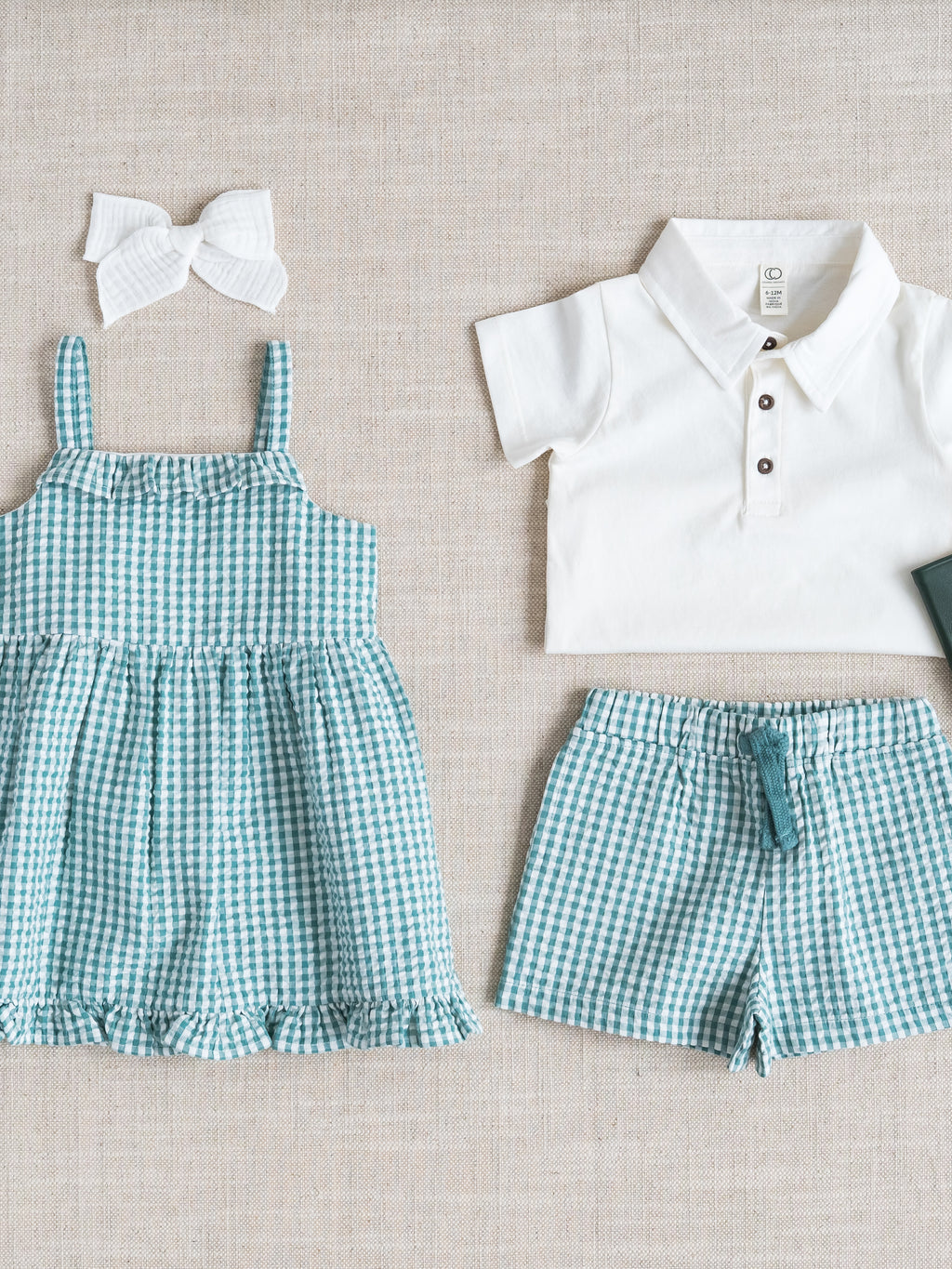 Juliette Seersucker Tank Dress - Laguna Gingham Sale : Baby-Kids : Dresses : Tanks KENDI by Colored Organics Juliette Seersucker Tank Dress - Laguna | Colored Organics®