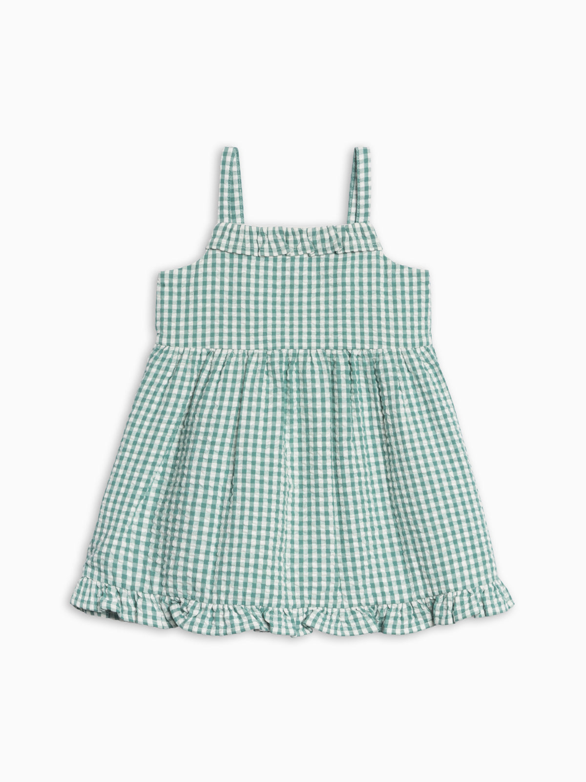Juliette Seersucker Tank Dress - Laguna Gingham Sale : Baby-Kids : Dresses : Tanks KENDI by Colored Organics Juliette Seersucker Tank Dress - Laguna | Colored Organics®