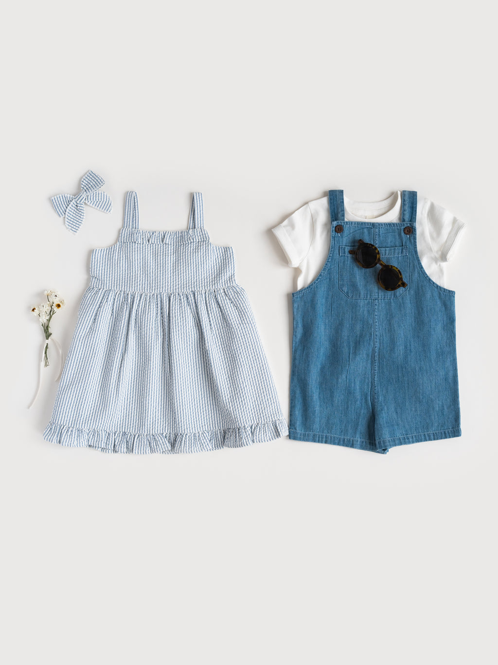 Juliette Seersucker Tank Dress - Shore Stripe / Sea Sale : Baby-Kids : Dresses : Tanks KENDI by Colored Organics Juliette Seersucker Tank Dress - Shore | Colored Organics®