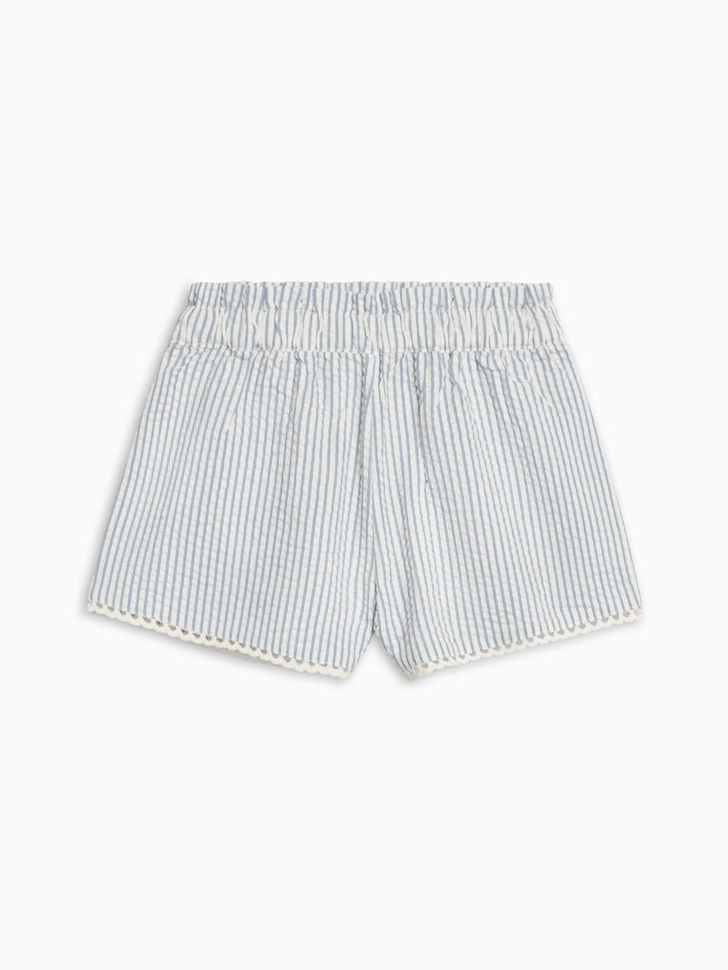 Patty Seersucker Scalloped Trim Short - Regatta  Colored Organics Patty Seersucker Scalloped Trim Short | Colored Organics®