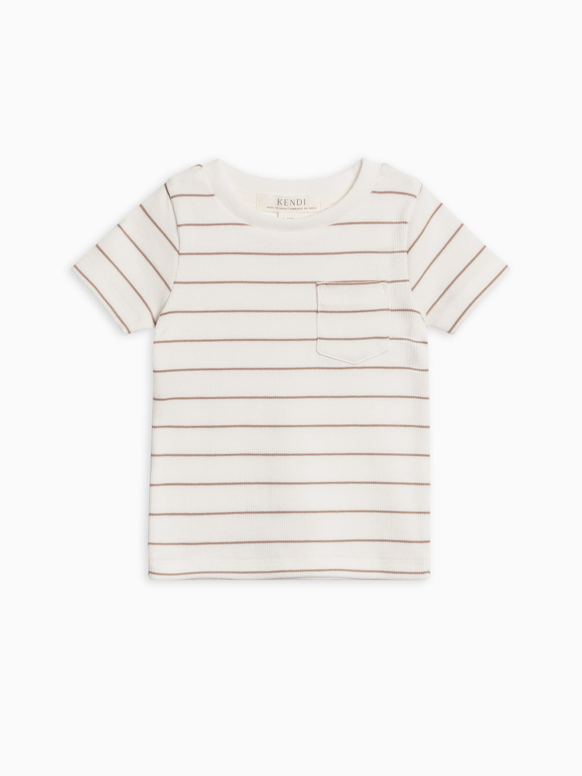 Lou Ribbed Short Sleeve Pocket Tee Sale : Baby-Kids : Tops : Shirts : Short Sleeves KENDI by Colored Organics Baby Lou Ribbed Short Sleeve Pocket Tee | Colored Organics®