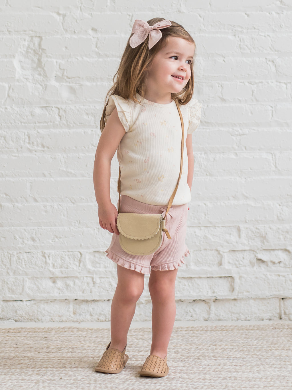 Daphne Ribbed Tank with Eyelet Ruffle Sale : Baby-Kids : Tops : Shirts : Short Sleeves Kendi Daphne Ribbed Tank with Eyelet Ruffle | Colored Organics®