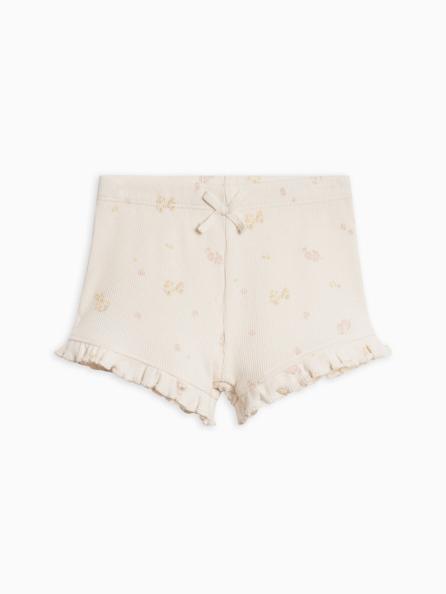 Lydia Ribbed Ruffle Shorts Sale : Baby-Kids : Bottoms : Shorts Kendi Lydia Ribbed Ruffle Shorts for Baby | Colored Organics®