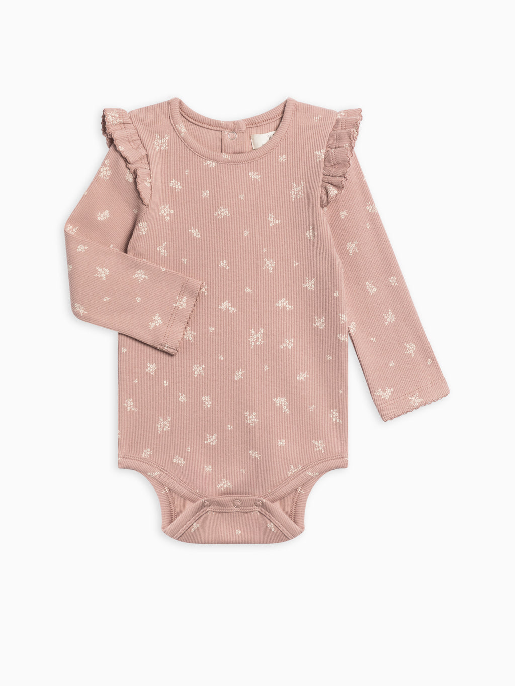 Leza Ribbed Ruffle Long Sleeve Bodysuit Sale : Baby : One Pieces : Bodysuits : Long Sleeves Kendi Leza Ribbed Ruffle Long Sleeve Bodysuit | Colored Organics®