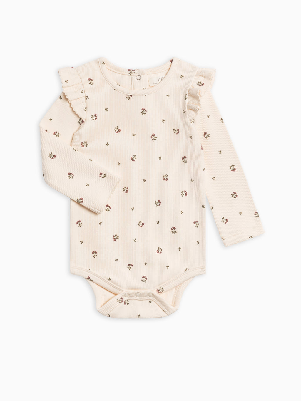 Leza Ribbed Ruffle Long Sleeve Bodysuit Sale : Baby : One Pieces : Bodysuits : Long Sleeves Kendi Leza Ribbed Ruffle Long Sleeve Bodysuit | Colored Organics®