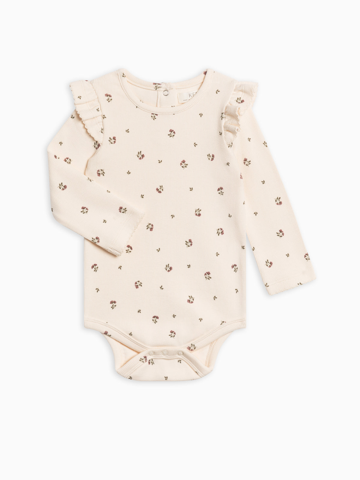 Leza Ribbed Ruffle Long Sleeve Bodysuit Sale : Baby : One Pieces : Bodysuits : Long Sleeves Kendi Leza Ribbed Ruffle Long Sleeve Bodysuit | Colored Organics®
