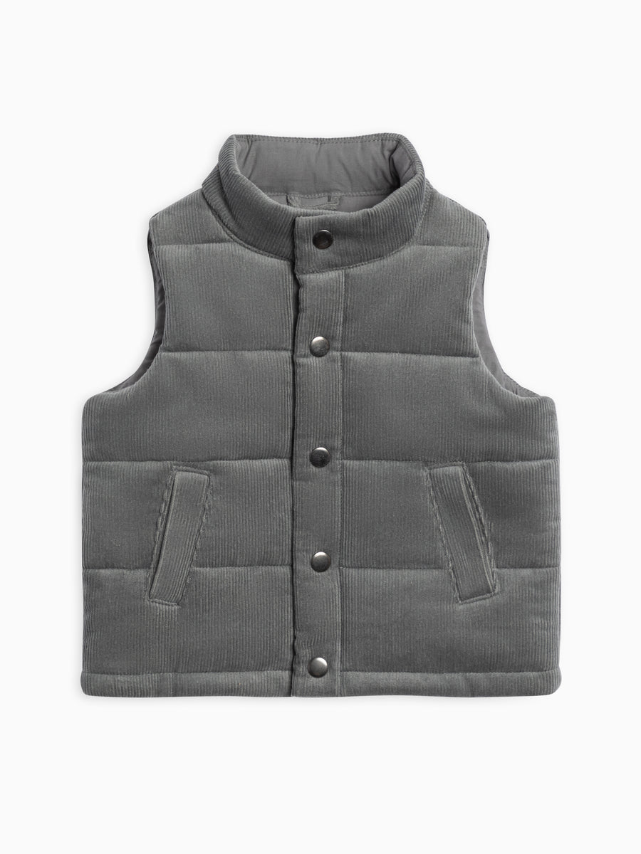 Idris Corduroy Snap Vest Baby-Kids : Tops : Tanks KENDI by Colored Organics Organic Cotton Baby and Kids Idris | Colored Organics®