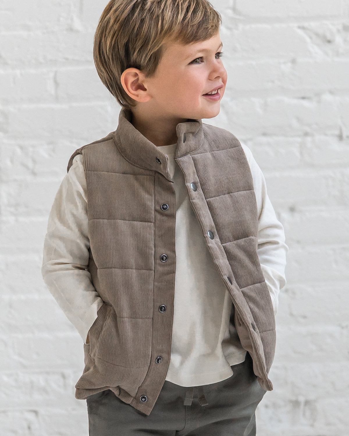 Idris Corduroy Snap Vest Baby-Kids : Tops : Tanks KENDI by Colored Organics Organic Cotton Baby and Kids Idris | Colored Organics®
