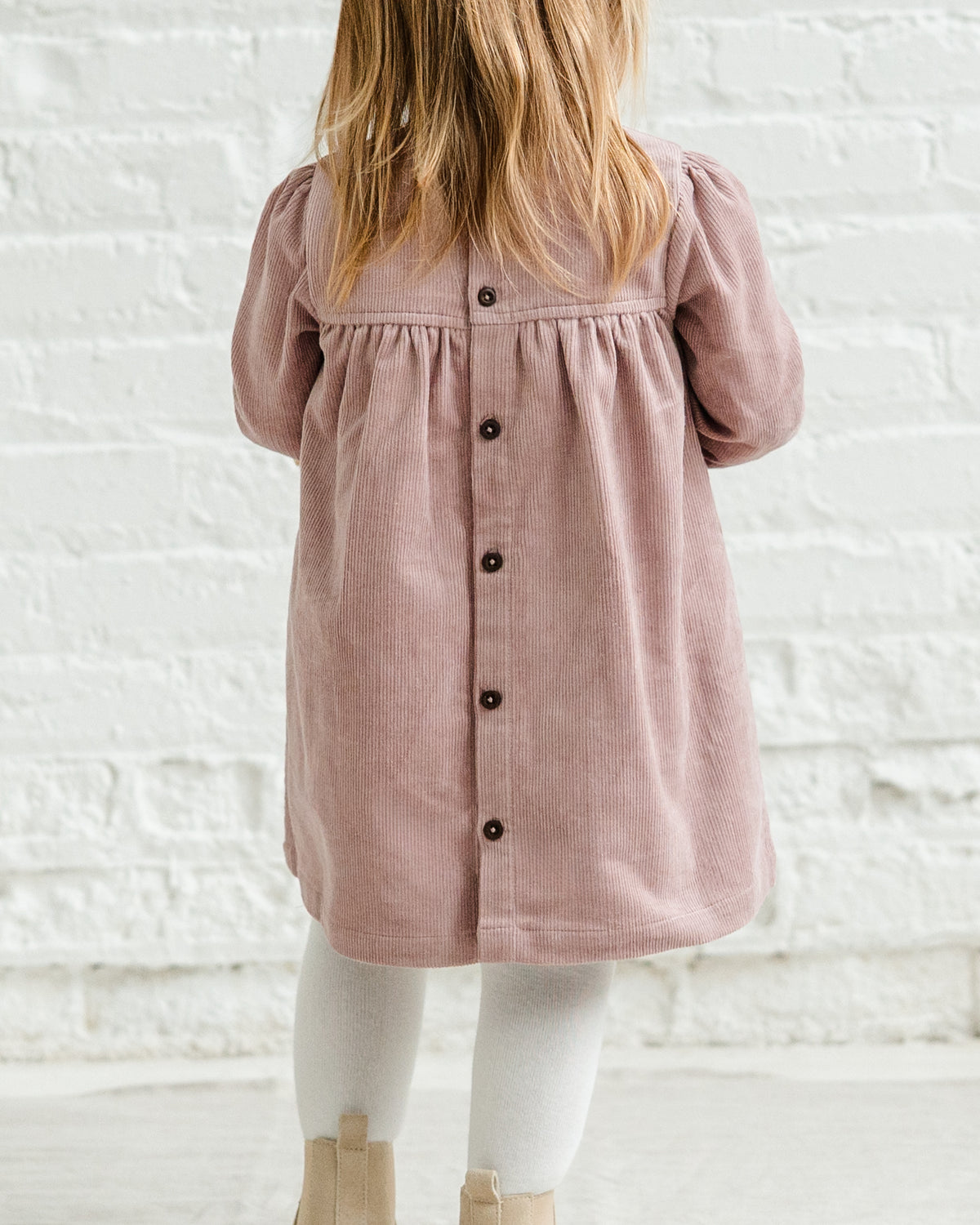 Dafina Corduroy Ruffle Dress Kids : Dresses : Short Sleeves KENDI by Colored Organics Organic Cotton Baby and Kids Dafina | Colored Organics®