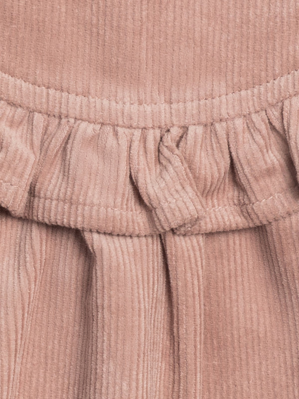 Dafina Corduroy Ruffle Dress Kids : Dresses : Short Sleeves KENDI by Colored Organics Organic Cotton Baby and Kids Dafina | Colored Organics®