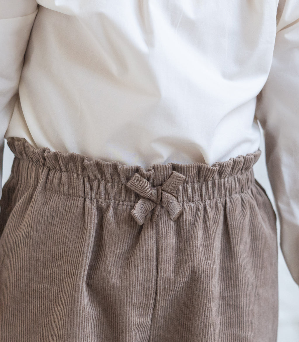 Nadine Fine Corduroy Wide Leg Toddler Pant - Taupe Kids : Bottoms : Pants KENDI by Colored Organics Organic Cotton Kids Nadine Corduroy | Colored Organics®