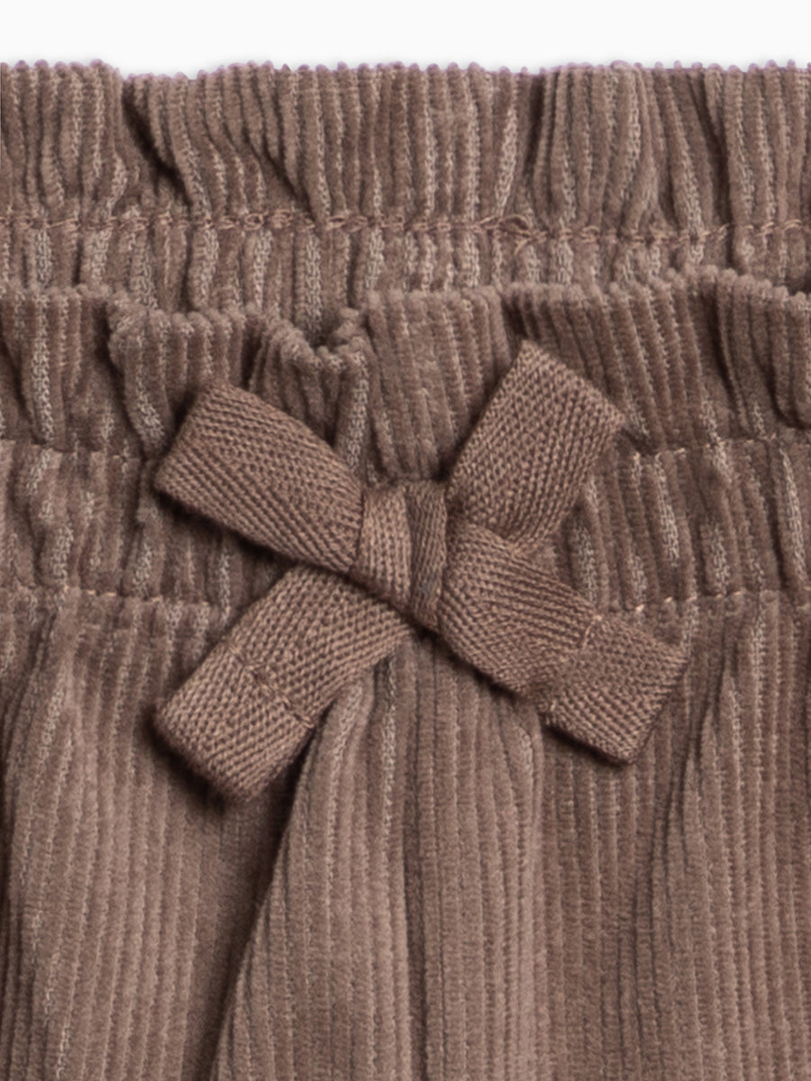 Nadine Fine Corduroy Wide Leg Toddler Pant - Taupe Kids : Bottoms : Pants KENDI by Colored Organics Organic Cotton Kids Nadine Corduroy | Colored Organics®