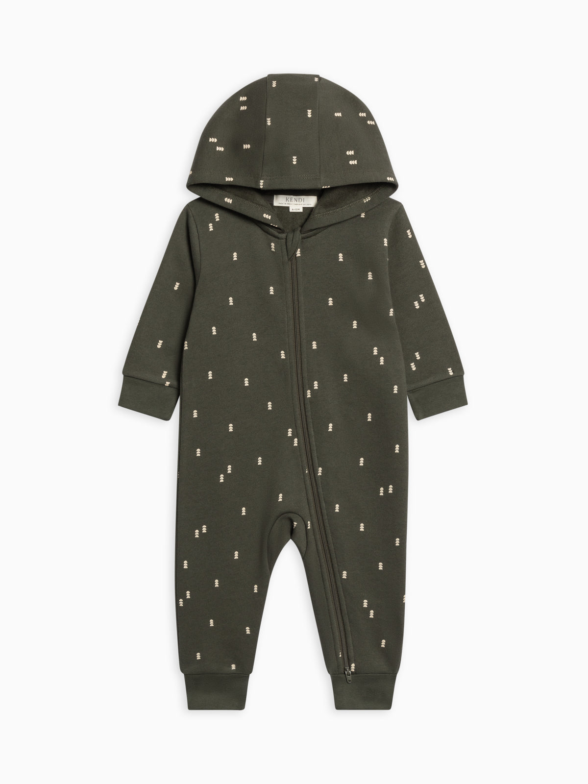 Greer Fleece Hooded Zipper Romper Sale : Baby : One Pieces : Rompers : Long Sleeves Kendi Baby Greer Fleece Hooded Zipper Romper | Colored Organics®