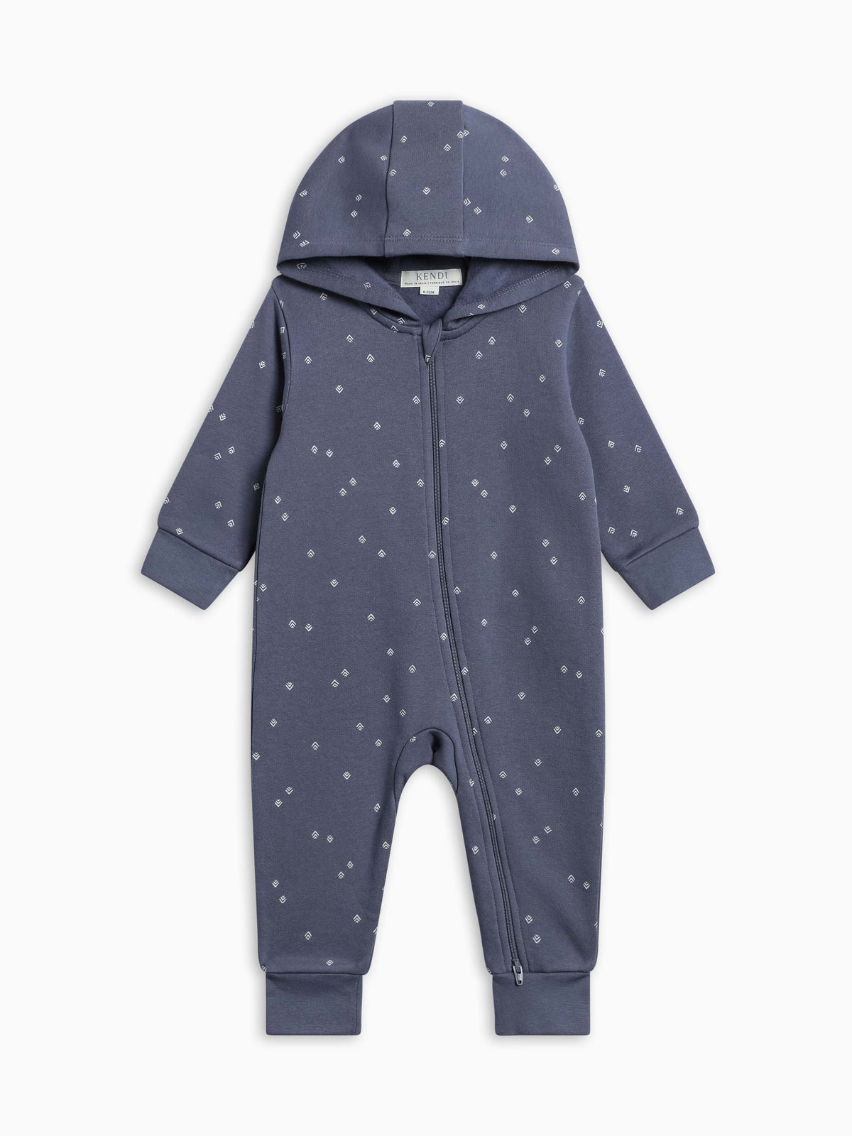 Greer Fleece Hooded Zipper Romper - Peak Steel