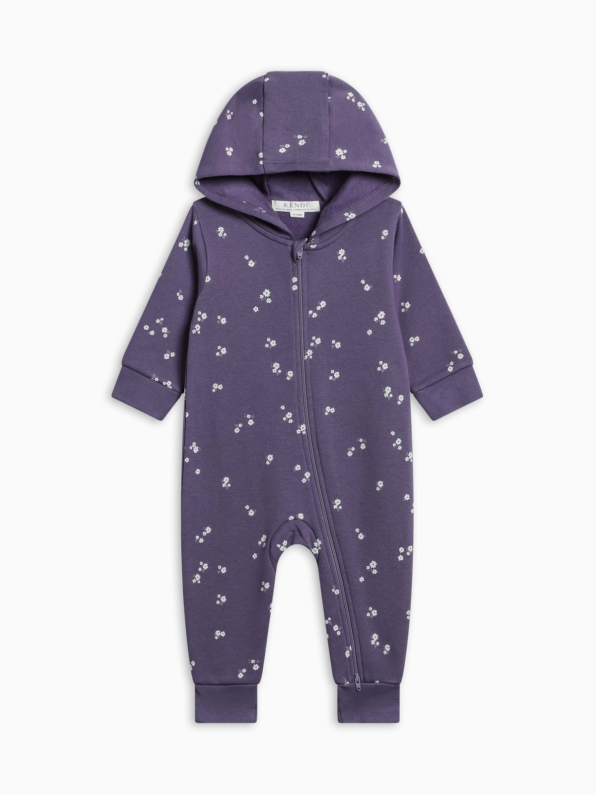 Greer Fleece Hooded Zipper Romper - Posey Floral