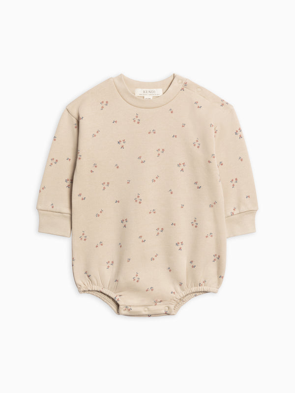 Jamie Fleece Bubble Romper Sale : Baby : One Pieces : Rompers : Long Sleeves Kendi Jamie Fleece Bubble Romper for Baby | Colored Organics®