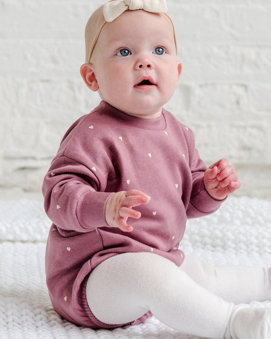 Jamie Fleece Bubble Romper Sale : Baby : One Pieces : Rompers : Long Sleeves Kendi Jamie Fleece Bubble Romper for Baby | Colored Organics®