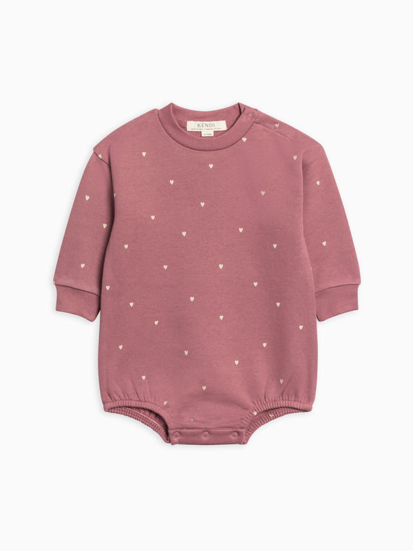 Jamie Fleece Bubble Romper Sale : Baby : One Pieces : Rompers : Long Sleeves Kendi Jamie Fleece Bubble Romper for Baby | Colored Organics®