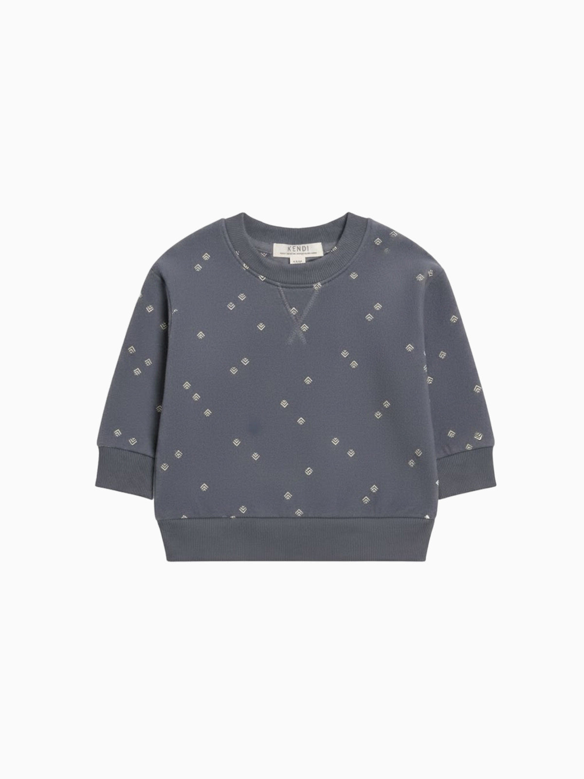 PRE ORDER Georgie Fleece Relaxed Dropped Shoulder Pullover Sweatshirt - Peak Steel Baby-Kids : Tops : Pullovers : Long Sleeves KENDI by Colored Organics Georgie Fleece Relaxed Dropped Shoulder | Colored Organics®