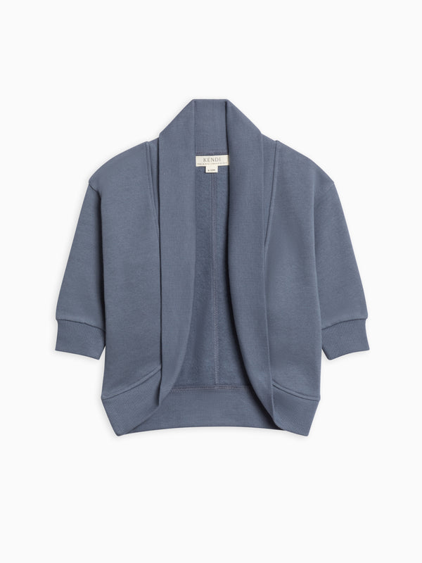 Finola Fleece Cocoon Cardigan Sale : Baby-Kids : Tops : Cardigans : Long Sleeves Kendi Organic Cotton Baby and Kids Finola Fleece Cocoon Cardigan