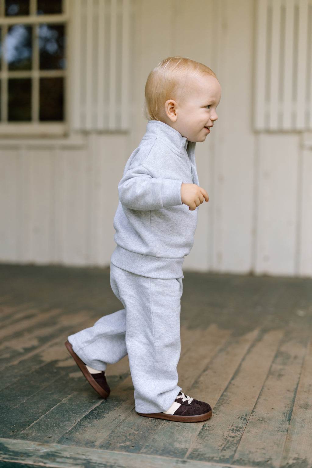 Ori Fleece Wide Leg Pants - Heather Grey