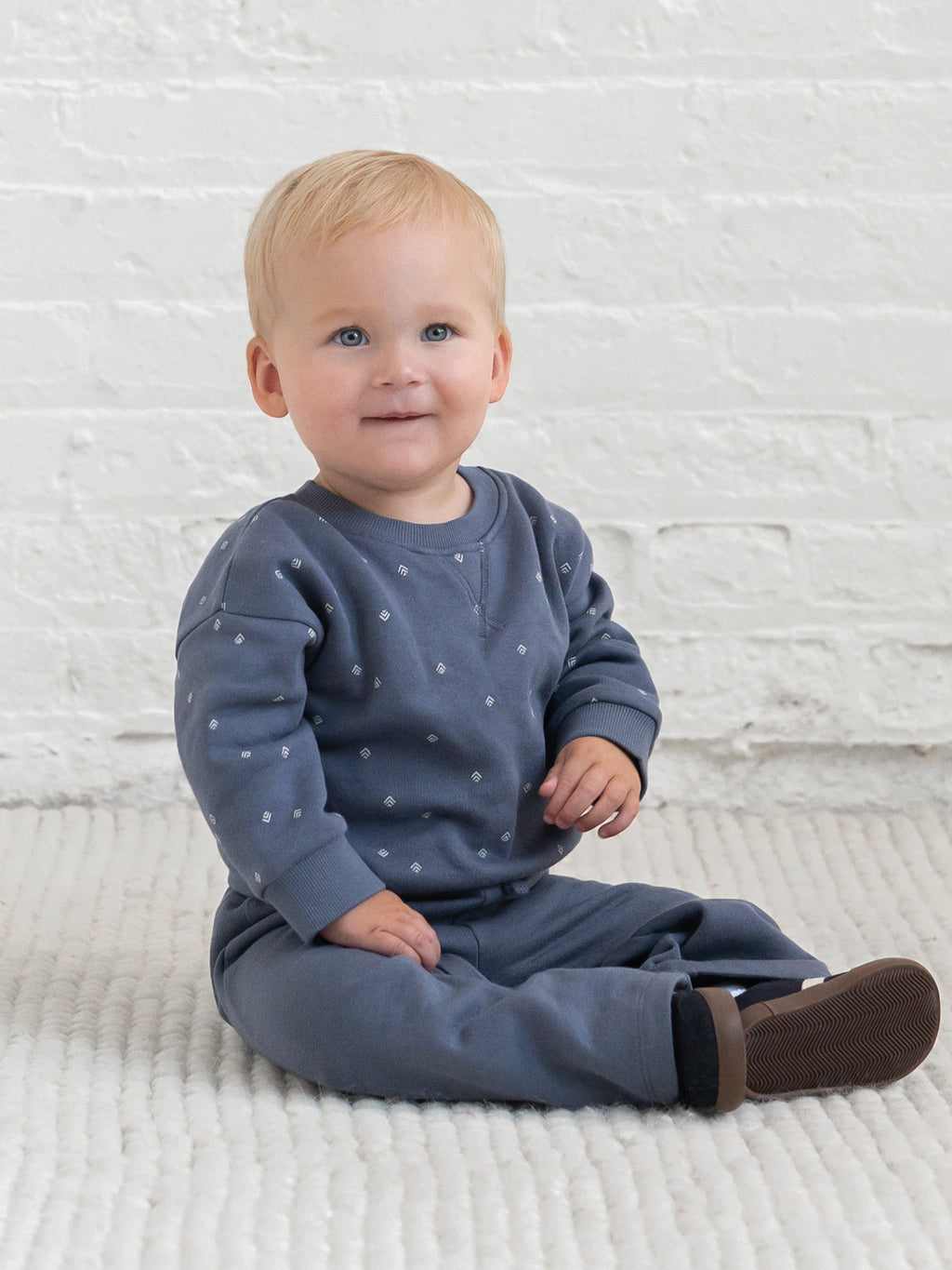 Ori Fleece Wide Leg Pants - Steel Baby-Kids : Bottoms : Joggers KENDI by Colored Organics Ori Fleece Wide Leg Pants | KENDI by | Colored Organics®