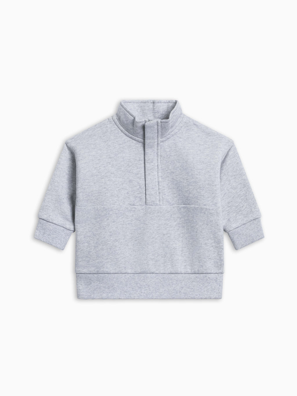 Jae Fleece Blocked Half Zip Pullover - Heather Grey