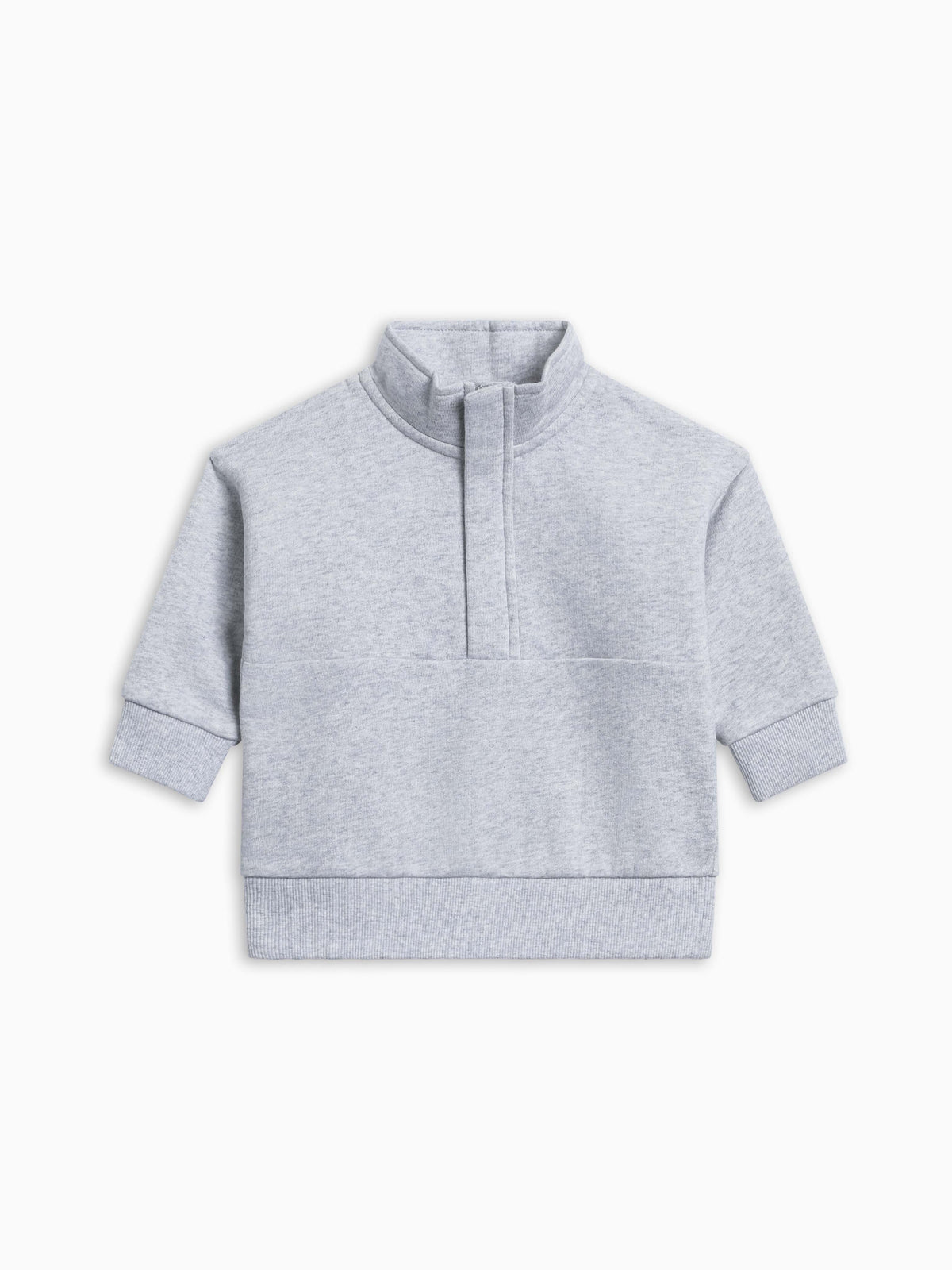 Jae Fleece Blocked Half Zip Pullover - Heather Grey