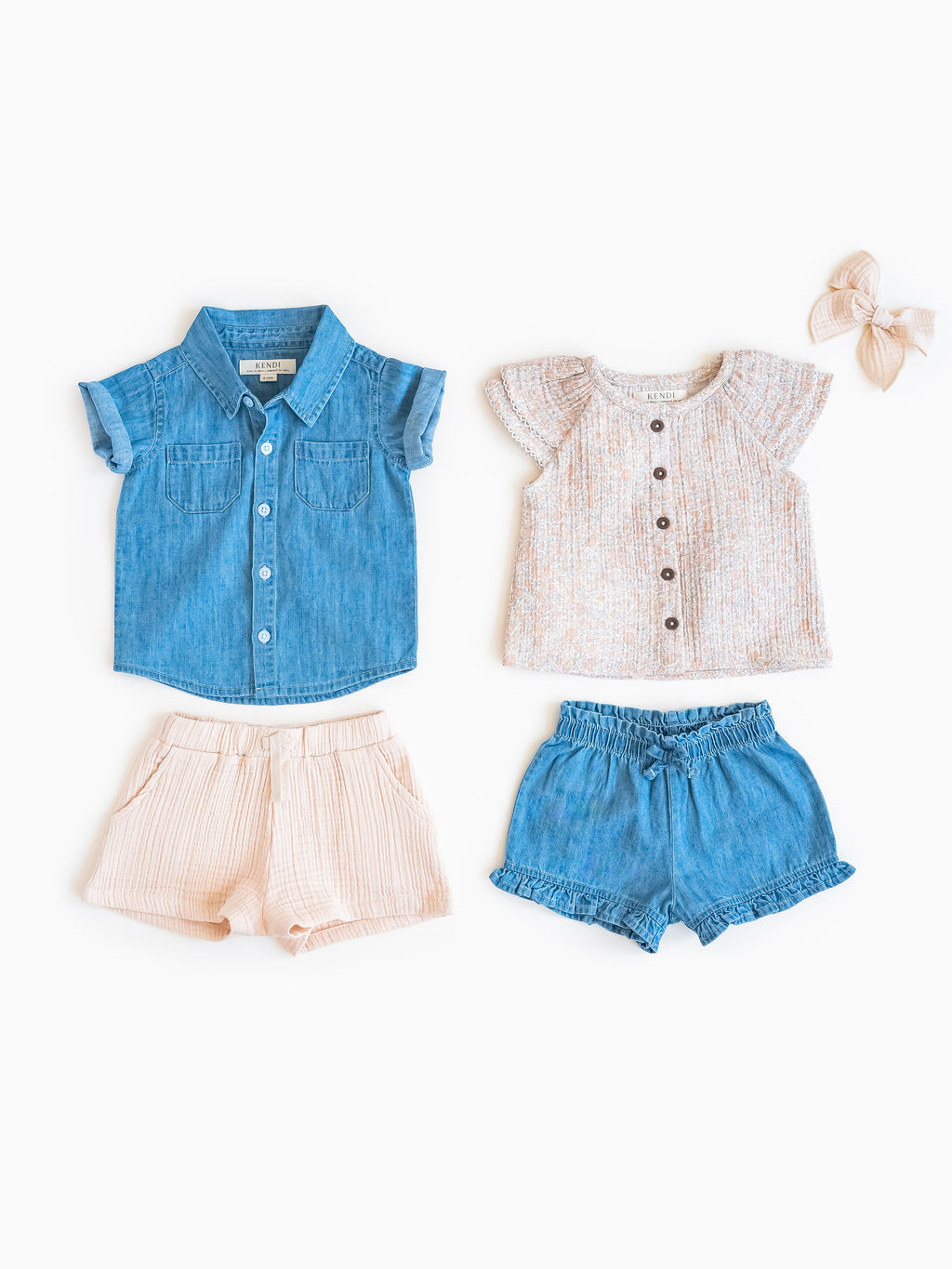 Graham Chambray Collared Button Down Shirt Baby-Kids : Tops : Shirts : Short Sleeves KENDI by Colored Organics Graham Chambray Collared Button Down | Colored Organics®