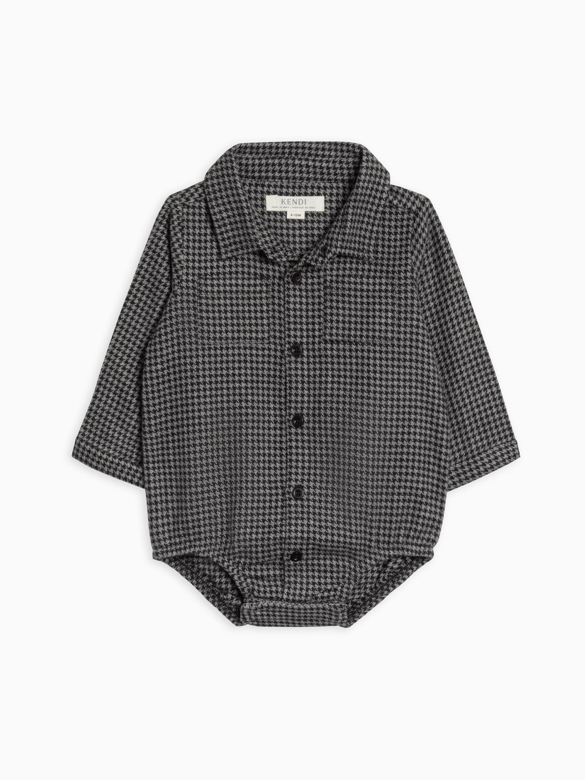 Carson Flannel Long Sleeve Collared Button Down Bodysuit Sale : Baby : One Pieces : Bodysuits : Long Sleeves KENDI by Colored Organics Organic Cotton Baby Carson Flannel Long | Colored Organics®