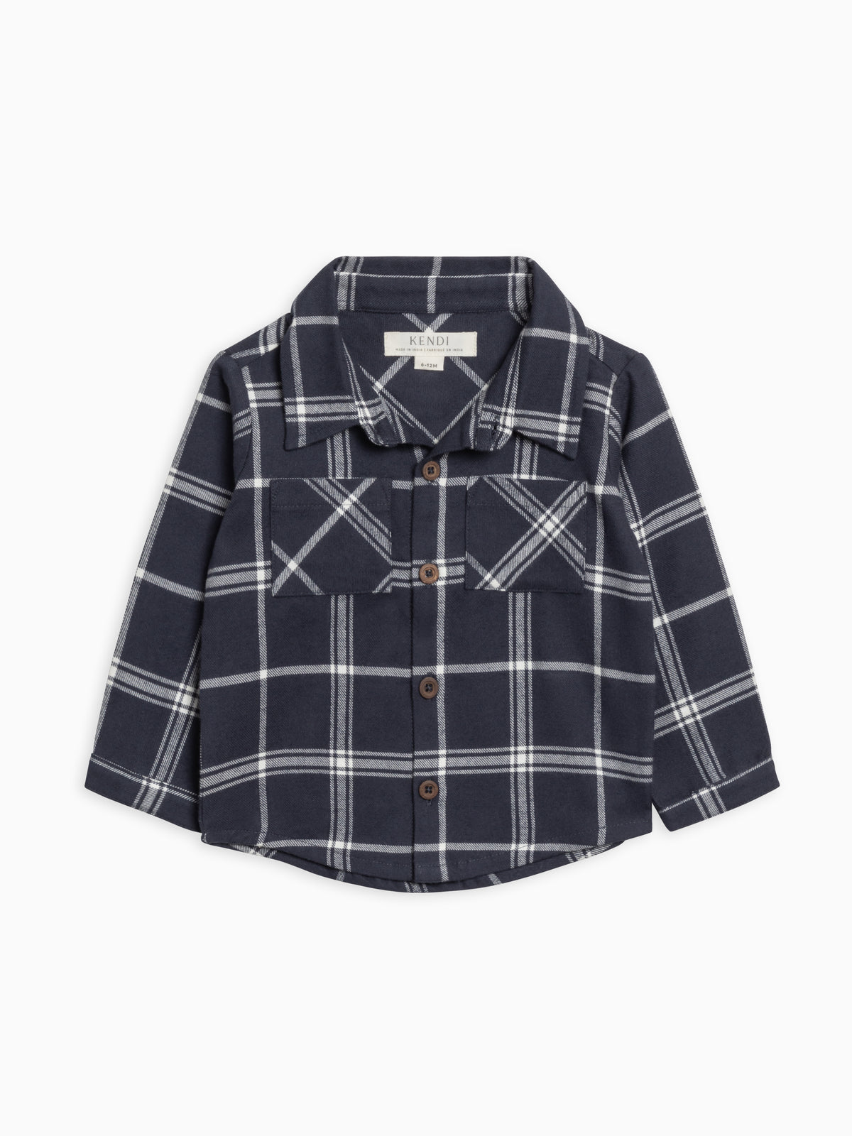 Lev Flannel Long Sleeve Collared Button Down Shirt Sale : Baby-Kids : Tops : Shirts : Long Sleeves KENDI by Colored Organics Organic Cotton Baby and Kids Lev | Colored Organics®